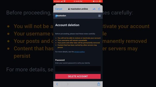 How to delete account in Mastodon app? смотреть онлайн
