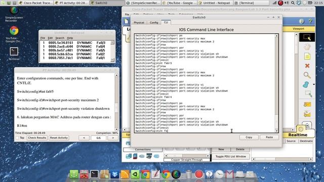 Port Security Sticky Di Cisco Packet Tracer смотреть онлайн