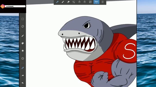 SHARK!🦈 DIGITAL ART |MediBang Paint| смотреть онлайн