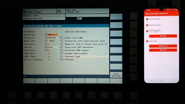 Easy CNC Data Transfer BT - Android in action смотреть онлайн