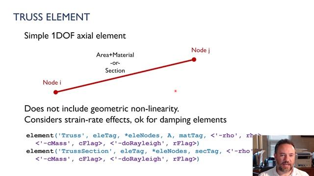 Nonlinear Materials, Elements and Transformations in OpenSees смотреть онлайн