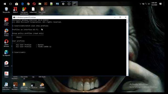 how to get any wifi password in any window by CMD смотреть онлайн