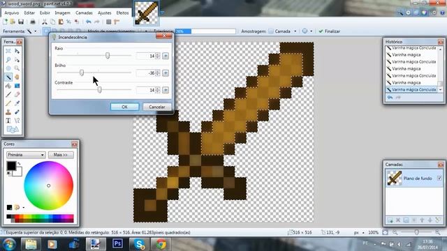 Tutorial - Como fazer itens do minecraft em HD - Paint.Net смотреть онлайн