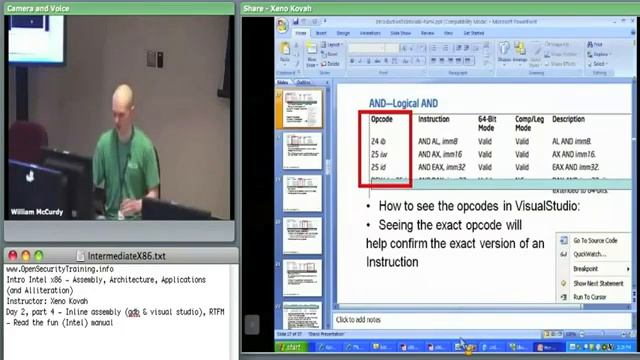 OpenSecurityTraining Introductory Intel x86 (Day 2 part 5) смотреть онлайн
