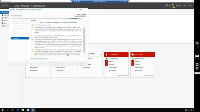 Windows server 2016: Installing Active Directory смотреть онлайн