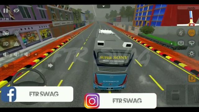 BUS SIMULATOR INDONESIA | SUPER SONY BUS SKIN FOR FIRST BUS | SKIN FOR JET BUS | FTR SWAG | смотреть онлайн