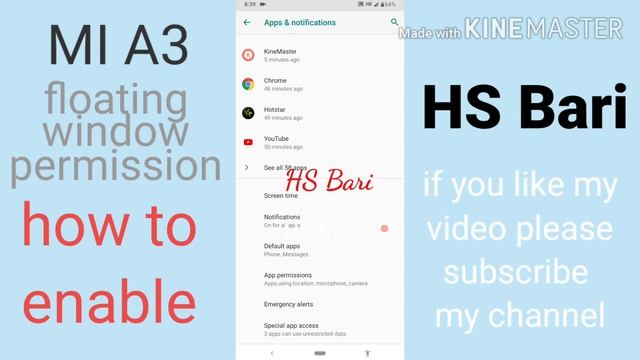 where is floating window permission in Mi A3 mobile phone смотреть онлайн