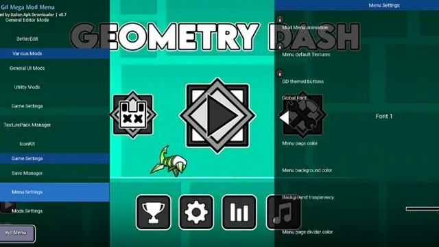 GD mod android mod menu v0.7 смотреть онлайн