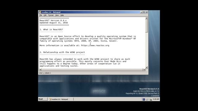 ReactOS смотреть онлайн