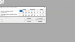 Смена коэффициентов сочетаний Лира 10 (обращение в техподдержку)