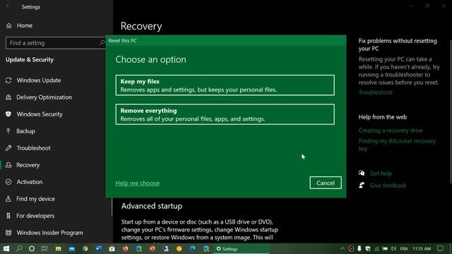 Windows 10 May 2020 update Fresh Start now part of Recovery Reset this PC June 16th 2020 смотреть онлайн