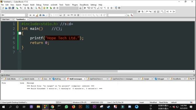 How to write C programming in CodeBlocks IDE 2019 Beginer Level Part 1 смотреть онлайн