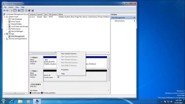 Disk Management on Virtual Machine смотреть онлайн