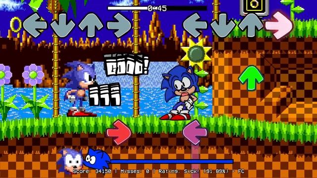 Friday Night Funkin: Dorkly Sonic VS Dorkly Sonic (Sonic 1 VS HD) смотреть онлайн
