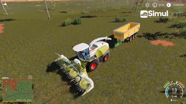 Sur FS 19, la Claas Jaguar 800 récolte (presque) tout смотреть онлайн