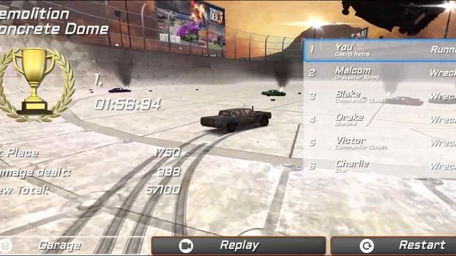 Demolition Derby 2 Casino Retro Concrete Dome + Replay смотреть онлайн