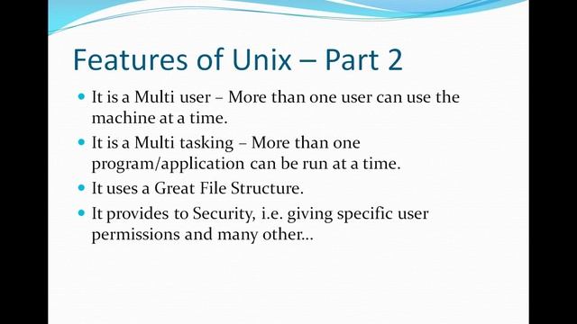 Features of Unix - Unix Basics Tutorial - Part 2 смотреть онлайн