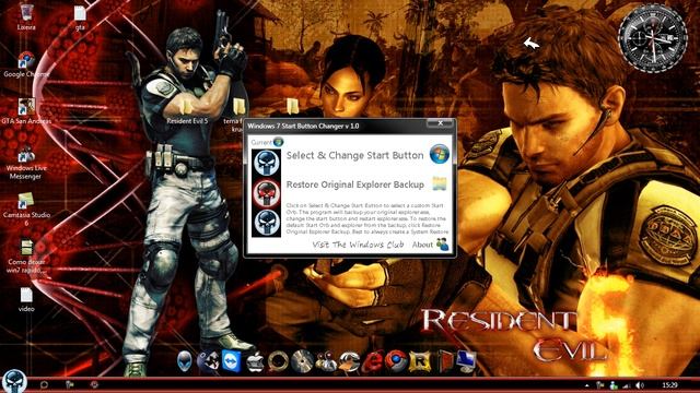 Mudar tema e a Orb botão iniciar do windows 7 ultimate смотреть онлайн