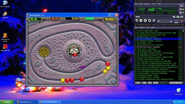 Relaxing Winamp Music In WindowsXP - 24/7 Christmas Radio