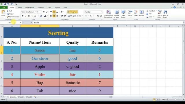 M S EXCEL mein alphabetical aur number wise SORTING very helpful hindi version смотреть онлайн