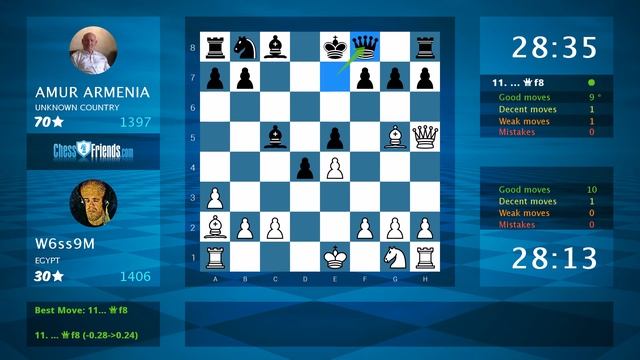 Chess Game Analysis: W6ss9M - AMUR ARMENIA : 1-0 (By ChessFriends.com) смотреть онлайн