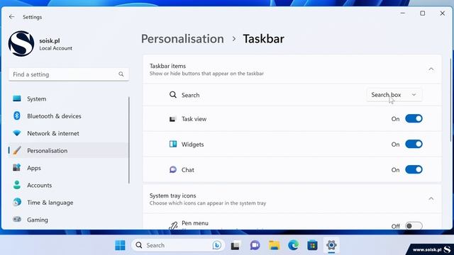 How to personalize search icon on taskbar in Windows 11 смотреть онлайн