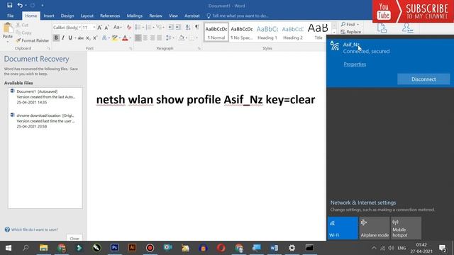 How to find wifi password in computer || Windows 10 || Laptop || 2021 || Nz Services смотреть онлайн