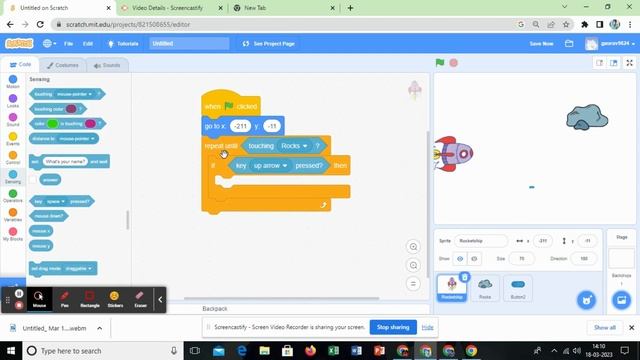"Learn to Create a Rocket Blaster Game in Scratch - Part 1 Tutorial" in HINDI смотреть онлайн