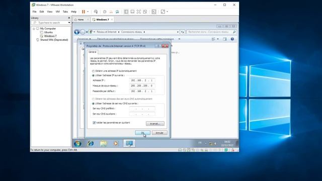 Mise en réseau d'une machine physique et Machine Virtuelle dans VMware. смотреть онлайн