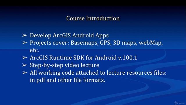 Develop ArcGIS Android Mobile GIS and GPS Apps : Course Introduction смотреть онлайн