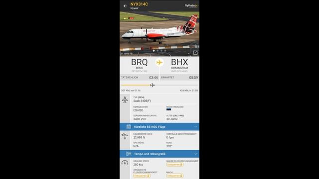 NYX air Saab 340B flyover at 24.000 ft Sound Recording! смотреть онлайн
