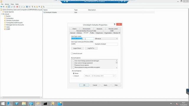 Windows Server 2012 R2 - Part 14 - Active Directory - Part 4 Create User смотреть онлайн