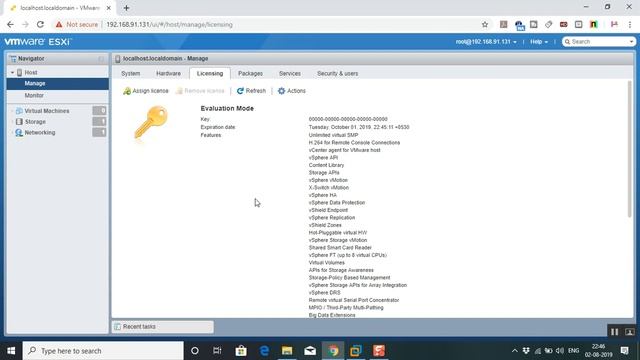 Accessing VMware ESXi 6. 7. 0 using web Interface смотреть онлайн
