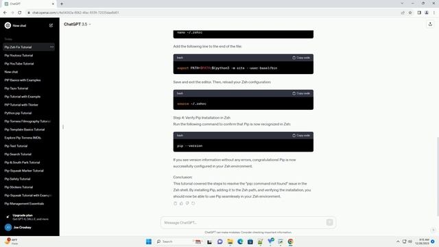 pip zsh command not found смотреть онлайн