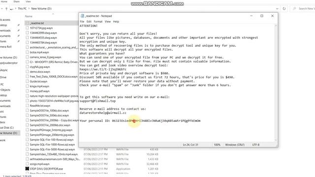 How to Decrypt *.WAYN Ransomware Files and Remove Virus (SOLVED) | *.wayn *.wazp Decryptor Files смотреть онлайн