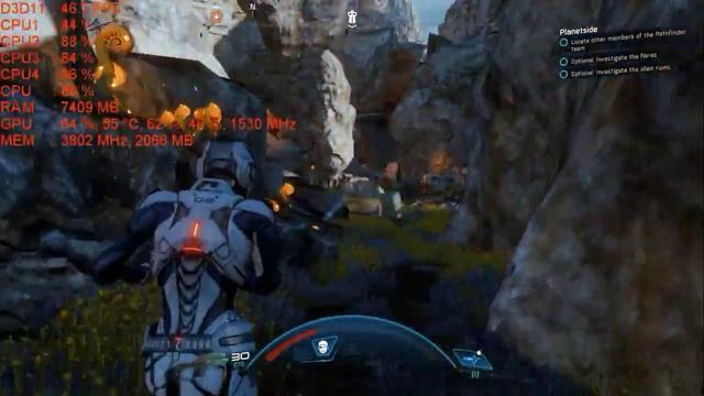 Mass Effect Andromeda on AMD A10 7850K + GTX 960 4GB смотреть онлайн