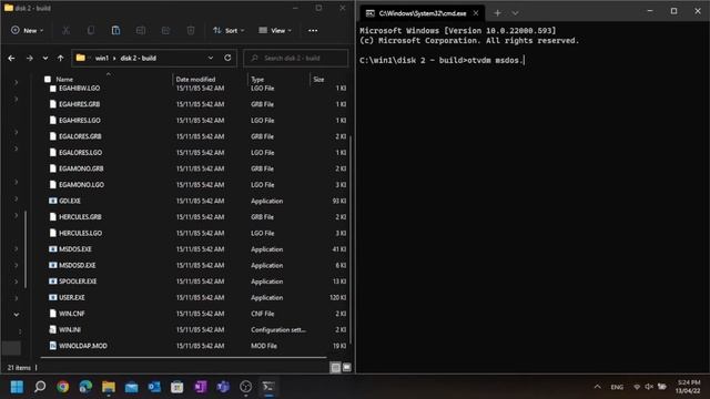 Shutdown Windows 11 with Windows 1.0 MSDOS Executive смотреть онлайн