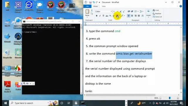 Find serial number of a Laptop and Desktop computers using command prompt смотреть онлайн