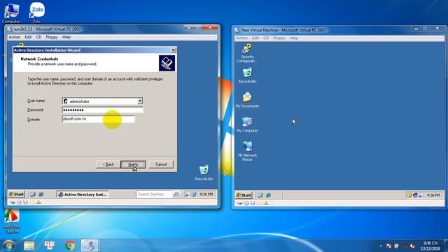 Setup Child Domain Cai dat mien con windows server 2003 смотреть онлайн