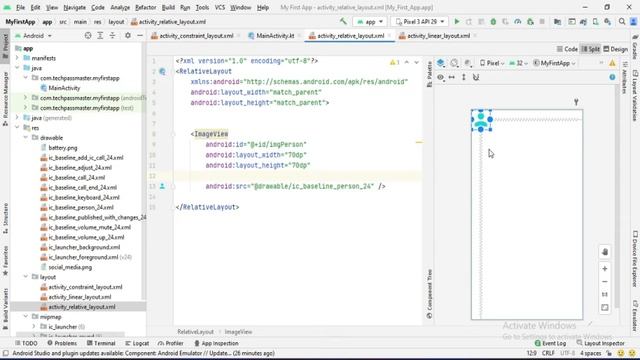 Relative Layout in Android Example | How to use Relative Layout | Techpass Master (Hindi) #13 смотреть онлайн