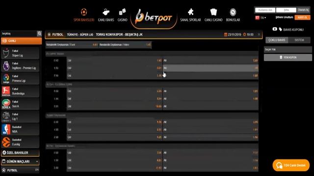 Konyaspor Beşiktaş Maçı Canlı İzle , Bahis Oranları , Betpot смотреть онлайн