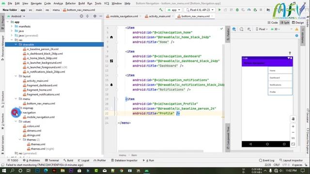 Android Studio Tutorial - Bottom Navigation Bar with Fragment in Bangla смотреть онлайн