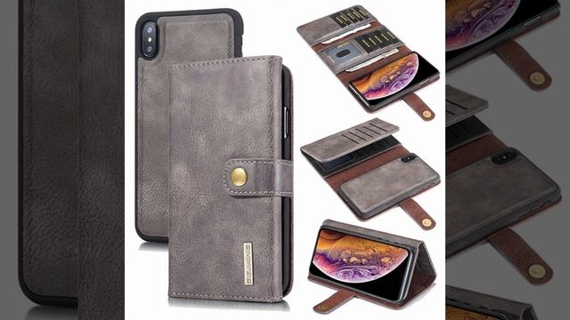 DG.MING iPhone XS Max Wallet Detachable 2 in 1 Split Leather Case смотреть онлайн