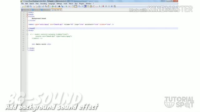 Add background sound effect for webpage | Make more interactive website | TutorialSpot смотреть онлайн