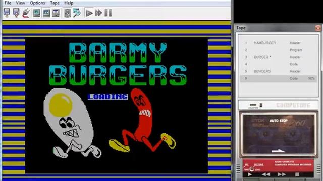 Barmy Burgers - ZX Spectrum - emulador SpectrumAnyWhere 1.1 - probado Windows 7 x64 смотреть онлайн