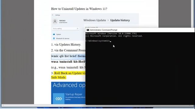 Uninstall Updates in Windows 11 - Remove/Uninstall Windows 11 Updates смотреть онлайн