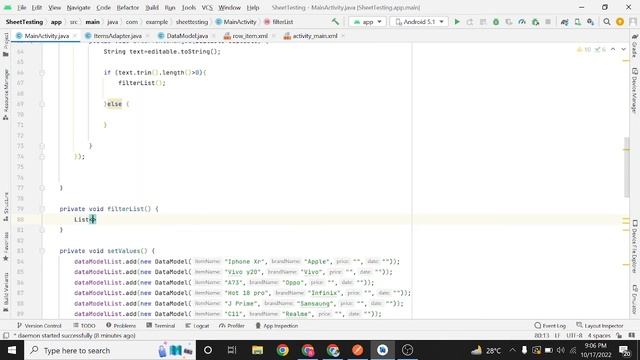 Live search in recycler view android studio | search items in recyclerview смотреть онлайн