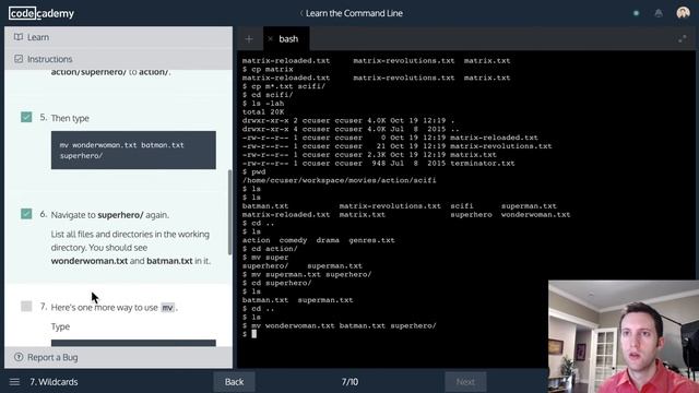 Let's Code Live :: Codecademy Learn the Command Line смотреть онлайн