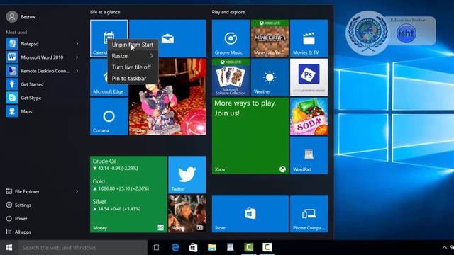 9 WINDOWS 10 UNIVERSAL APPS MENU смотреть онлайн