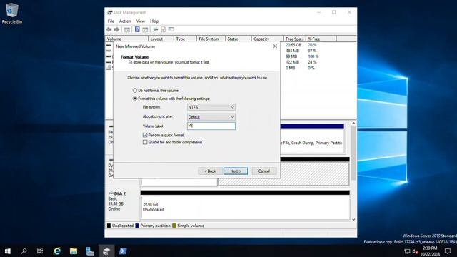 Windows Server 2019 - Working with Mirror Volumes смотреть онлайн